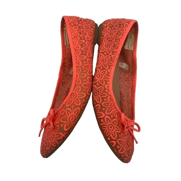 Cherokee Hot Pink Lace Slip On Ballet Flats Size 5 Girl's - Picture 7 of 9